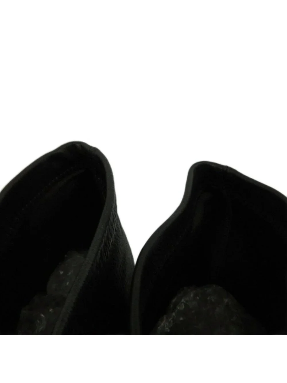 Chanel Long Boots Leather Patent Paneled Round Toe Flat CC Logo